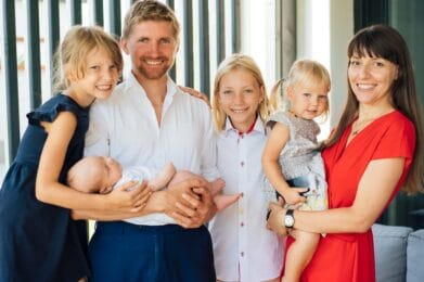 Michał Wiśniewski z rodziną