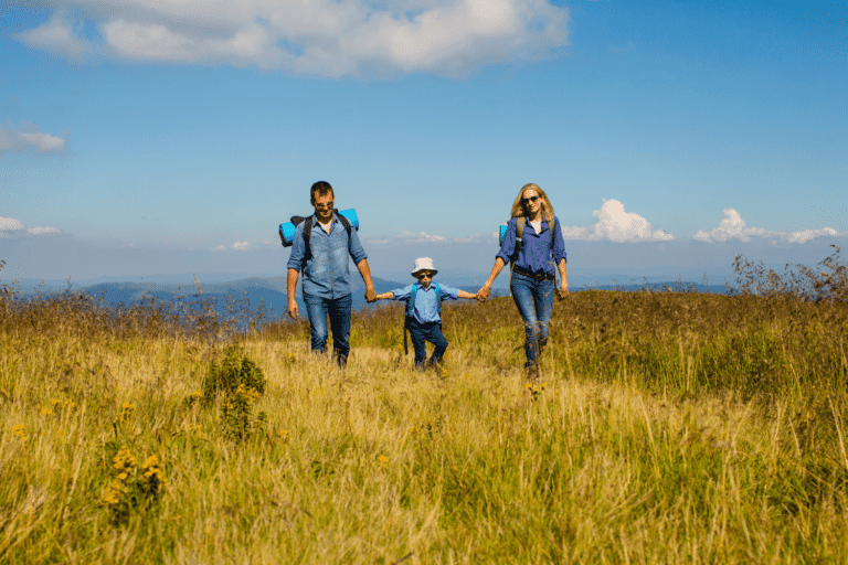 Rodzina w górach