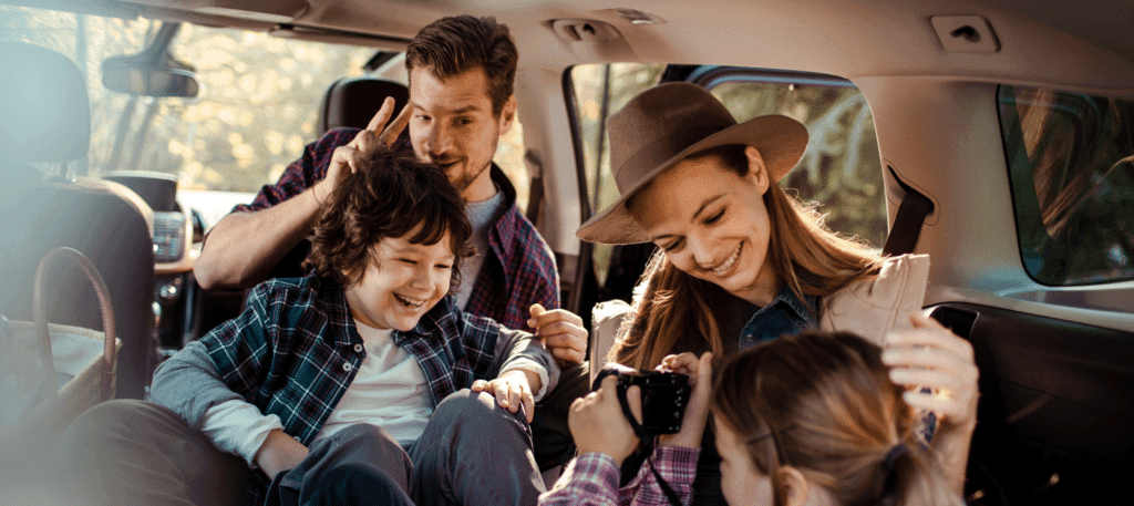 Rodzinna podczas wycieczki