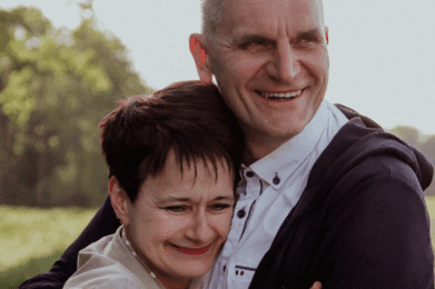 Artur Skowron z żoną