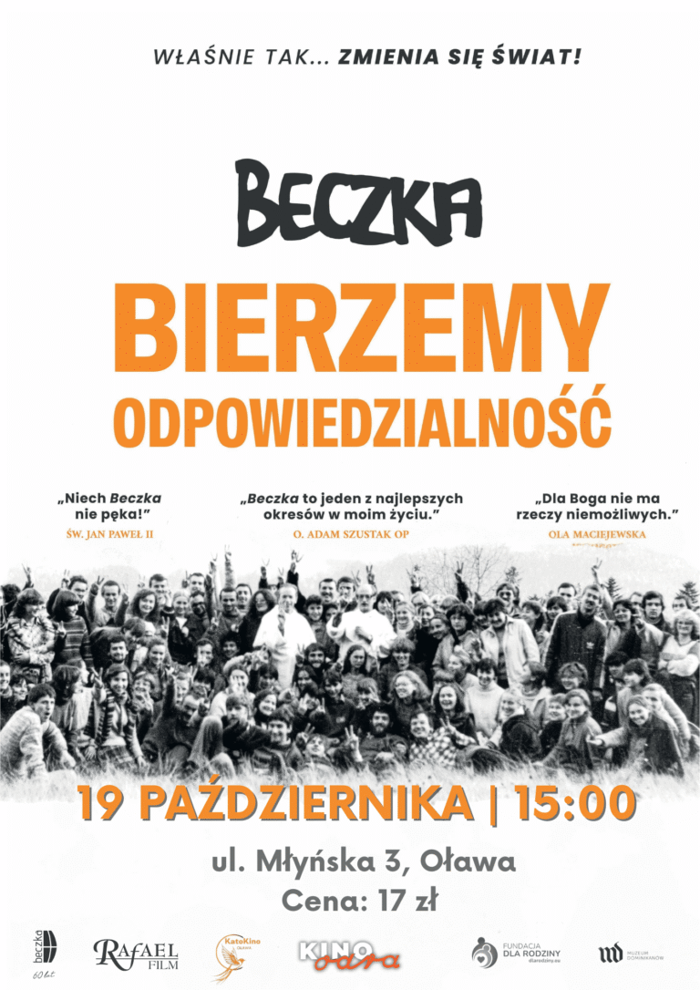 Plakat wydarzenia Beczka: Bierzemy odpowiedzialność 19 października w Oławie, kino Odra, godz. 15:00, cena 17 zł.